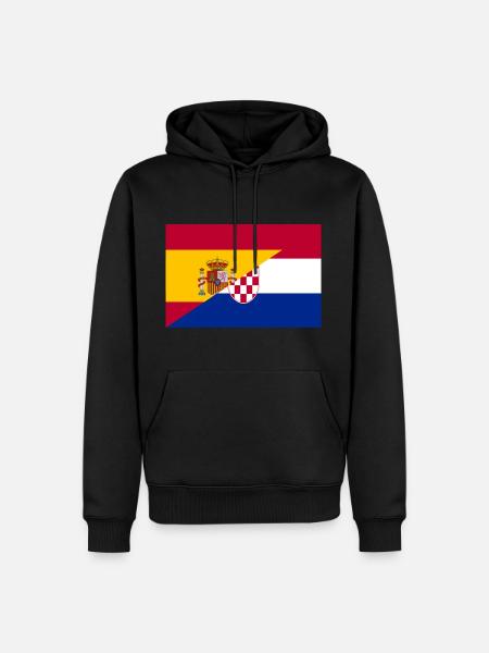 Spain Croatia Flag - Men’s Premium Organic Hoodie - black