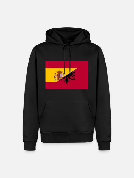 Drapeau de l’Espagne Albanie - Sweat à capuche Premium bio Homme - noir