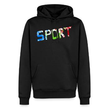 Sport - Sweat à capuche Premium bio Homme - noir - Devant - Nico (187cm)