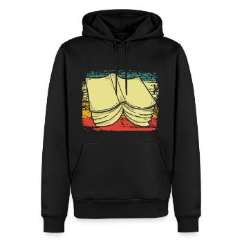 Bücher - Männer Premium Bio Hoodie - Schwarz - Vorne - Nico (187cm)
