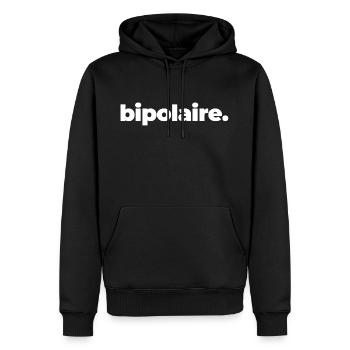 bipolar. - Männer Premium Bio Hoodie - Schwarz - Vorne - Nico (187cm)