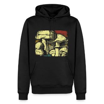 Pilze Pilz - Männer Premium Bio Hoodie - Schwarz - Vorne - Nico (187cm)