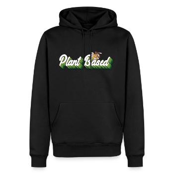 Plant Based Honigbiene - Männer Premium Bio Hoodie - Schwarz - Vorne - Nico (187cm)