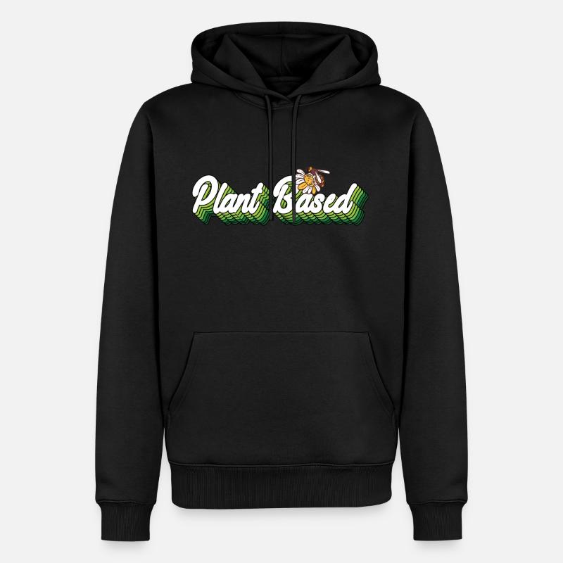 Plant Based Honigbiene - Männer Premium Bio Hoodie - Schwarz