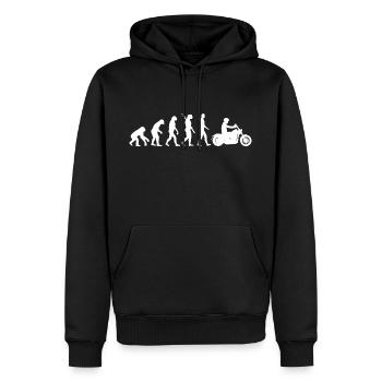 Graphique de l’évolution de la moto - Sweat à capuche Premium bio Homme - noir - Devant - Nico (187cm)