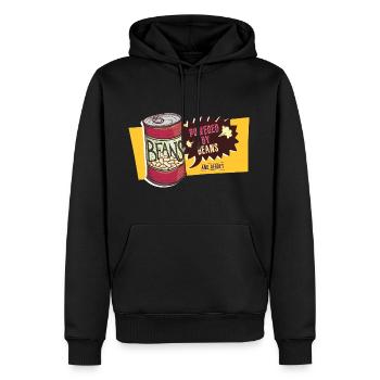 Propulsé Par Les Haricots Et Le Regret - Pet Péter Péter - Sweat à capuche Premium bio Homme - noir - Devant - Nico (187cm)