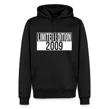 Limited Edition 2009 Geburtstag Geschenkidee - Männer Premium Bio Hoodie - Schwarz - Vorne - Nico (187cm)