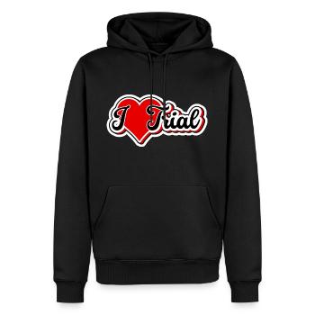 I LOVE TRIAL, Trialbike Bike Sport Saint-Valentin - Sweat à capuche Premium bio Homme - noir - Devant - Nico (187cm)