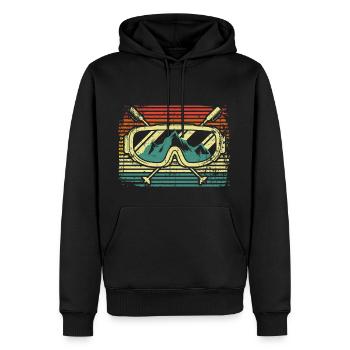 Les skieurs skient - Sweat à capuche Premium bio Homme - noir - Devant - Nico (187cm)