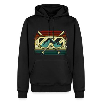 Ski Berge - Männer Premium Bio Hoodie - Schwarz - Vorne - Nico (187cm)