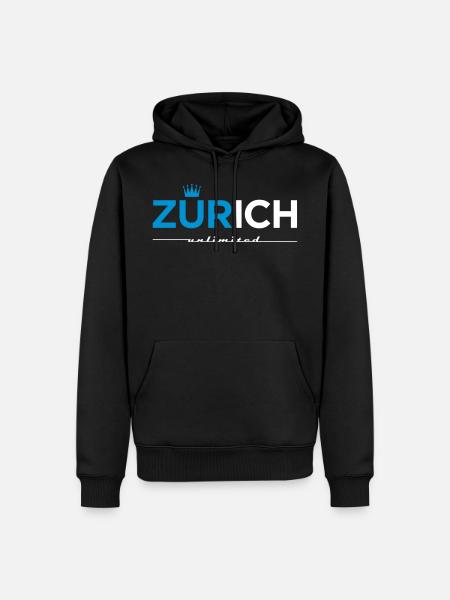 Zurich illimité - Sweat à capuche Premium bio Homme - noir