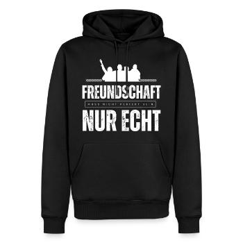 Beste Freunde FREUND Kumpel Kumpels - Männer Premium Bio Hoodie - Schwarz - Vorne - Nico (187cm)
