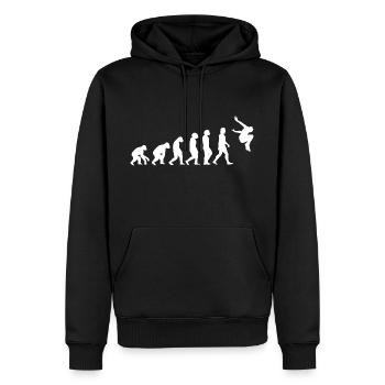 Parkour & Freerunning Evolution Outdoor Sport - Männer Premium Bio Hoodie - Schwarz - Vorne - Nico (187cm)
