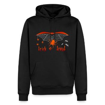 truc ou friandise Halloween - Sweat à capuche Premium bio Homme - noir - Devant - Nico (187cm)