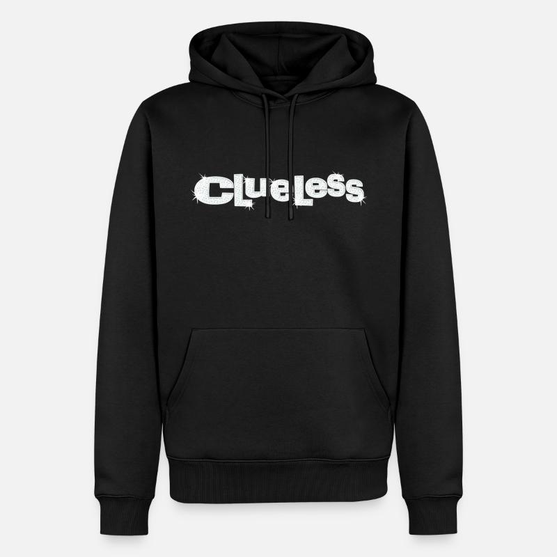 Clueless Logo Pailleté - Sweat à capuche Premium bio Homme - noir