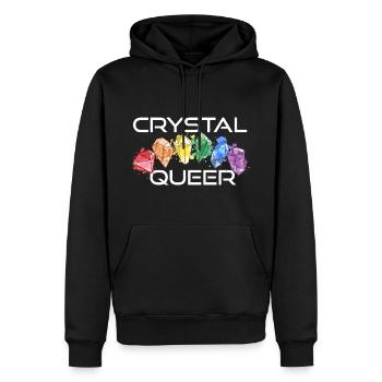 Crystal Queer Gay Pride Regenbogen Kristalle - Männer Premium Bio Hoodie - Schwarz - Vorne - Nico (187cm)