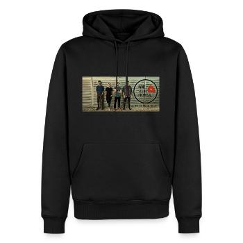 Indie Scene Proposal Cartoon Figures - Men’s Premium Organic Hoodie - black - Front - Nico (187cm)