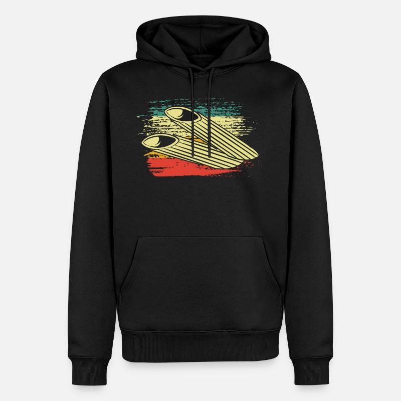 Nudeln Pasta - Männer Premium Bio Hoodie - Schwarz