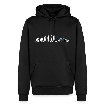 Pistenraupe Evolution Personentransport Fahrzeug - Männer Premium Bio Hoodie - Schwarz - Vorne - Nico (187cm)