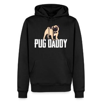 Pug Daddy Gift - Männer Premium Bio Hoodie - Schwarz - Vorne - Nico (187cm)