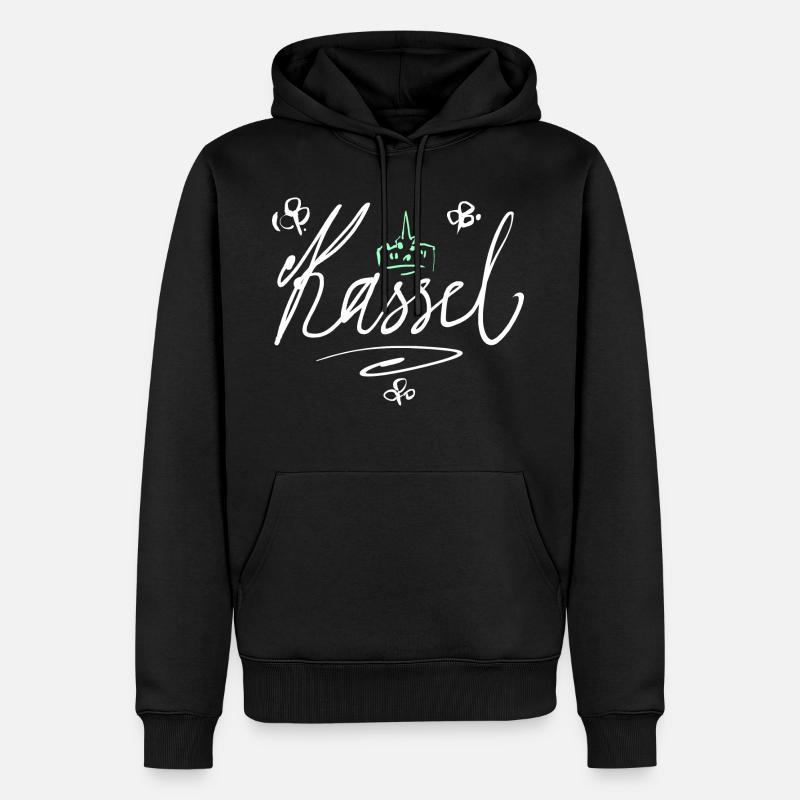 Kassel - Männer Premium Bio Hoodie - Schwarz