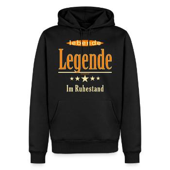 BD - lebende Legende im Ruhestand - 5 Sterne - Männer Premium Bio Hoodie - Schwarz - Vorne - Nico (187cm)