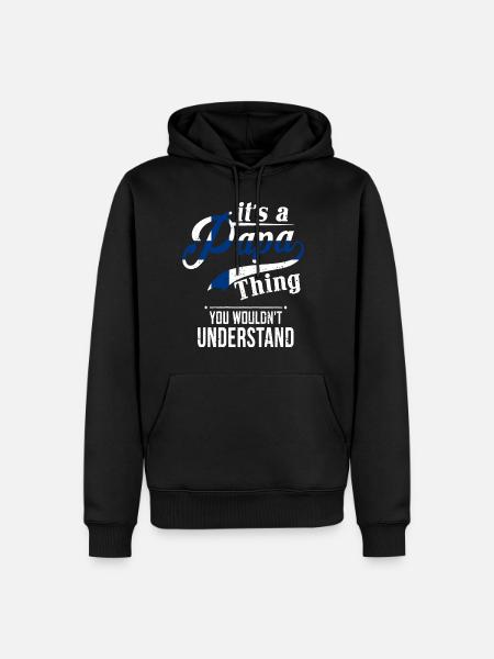 Papa Shirt - Men’s Premium Organic Hoodie - black