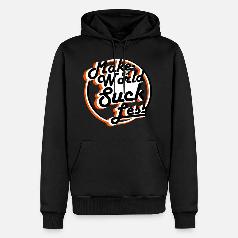 sentiments positifs pulvérisent T-shirt - Sweat à capuche Premium bio Homme - noir