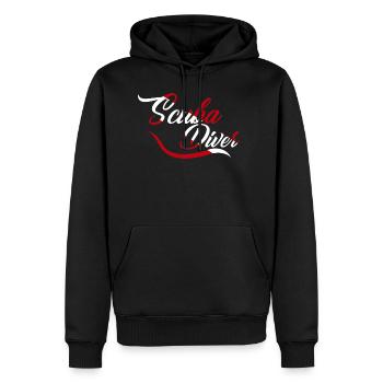 SIGN Plongée / Tauchen / busseig / Mergulho / Plongée - Sweat à capuche Premium bio Homme - noir - Devant - Nico (187cm)