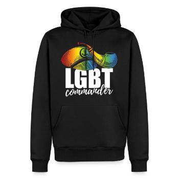 LGBT Anführer - Männer Premium Bio Hoodie - Schwarz - Vorne - Nico (187cm)
