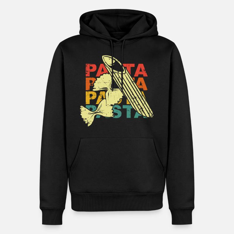 Nudeln - Männer Premium Bio Hoodie - Schwarz