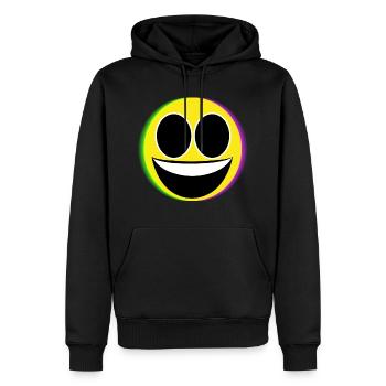 emoji - Sweat à capuche Premium bio Homme - noir - Devant - Nico (187cm)
