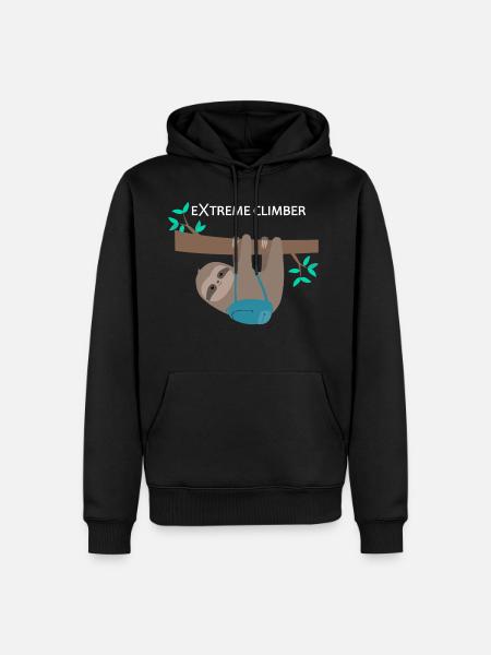 Sloth extreme climber Extreme climber - Men’s Premium Organic Hoodie - black