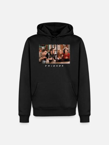 Friends Playing - Herre Premium økologisk hoodie - sort
