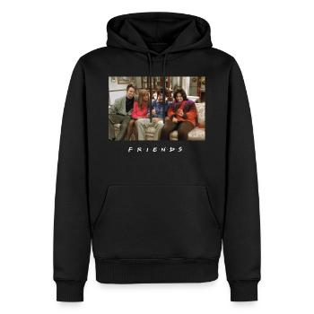 Friends Flashback - Men’s Premium Organic Hoodie - black - Front - Nico (187cm)