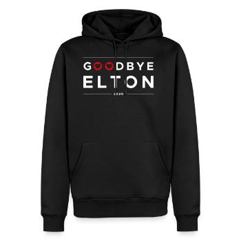 Elton Goodbye Abschied Herz Geschenk 2020 - Männer Premium Bio Hoodie - Schwarz - Vorne - Nico (187cm)
