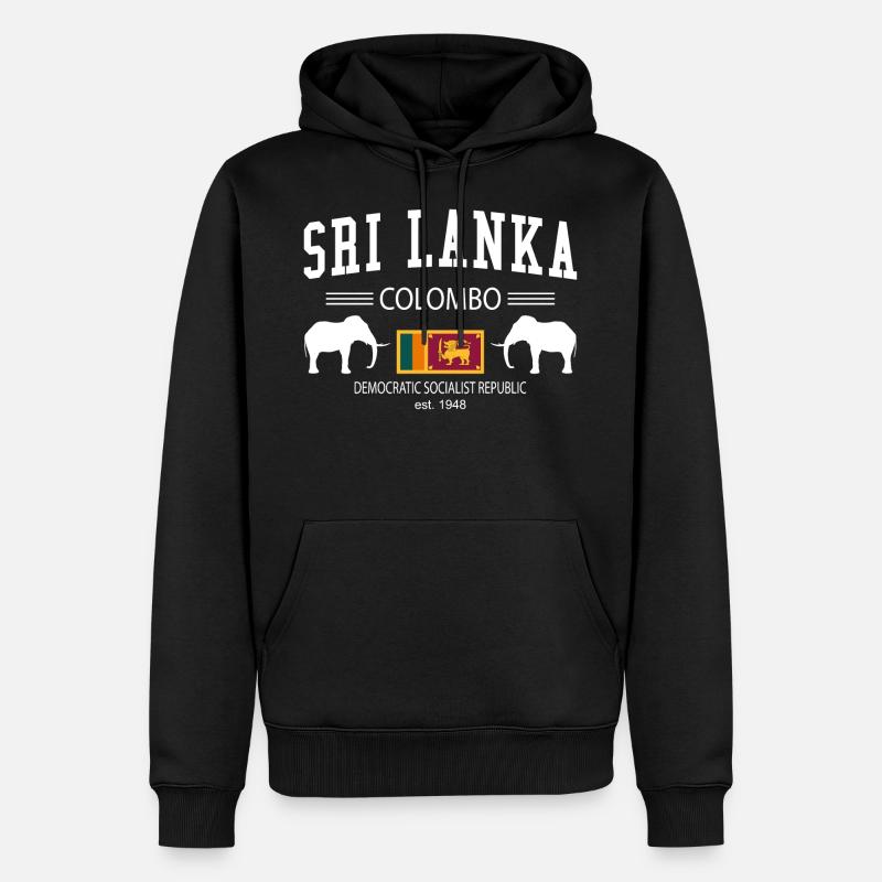 Sri Lanka - Sweat à capuche Premium bio Homme - noir