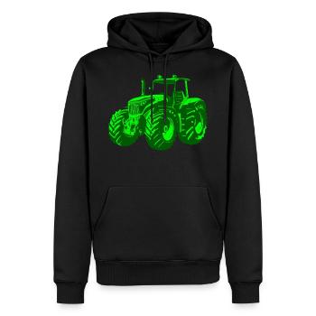 Traktor Landwirt Bauer Trecker Schlepper Maschine - Männer Premium Bio Hoodie - Schwarz - Vorne - Nico (187cm)