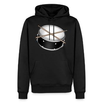 tambour - Sweat à capuche Premium bio Homme - noir - Devant - Nico (187cm)