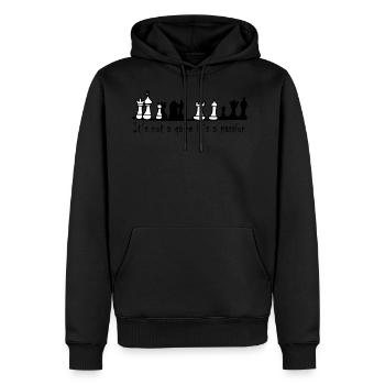 chess - Men’s Premium Organic Hoodie - black - Front - Nico (187cm)