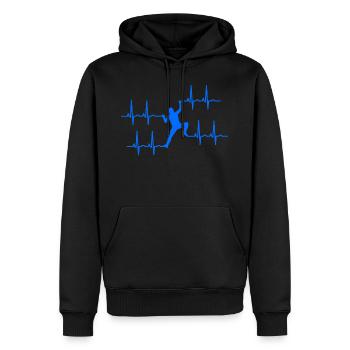 Grimpeur Boulderer Escalade Bouldering - Sweat à capuche Premium bio Homme - noir - Devant - Nico (187cm)