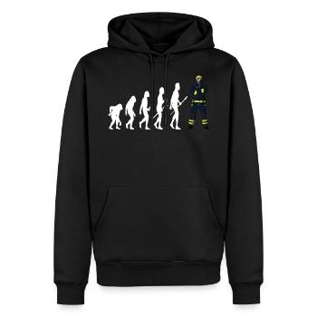 Feuerwehrmann Entwicklung - Männer Premium Bio Hoodie - Schwarz - Vorne - Nico (187cm)