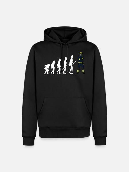Évolution du pompier - Sweat à capuche Premium bio Homme - noir