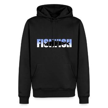 Fisch - Männer Premium Bio Hoodie - Schwarz - Vorne - Nico (187cm)