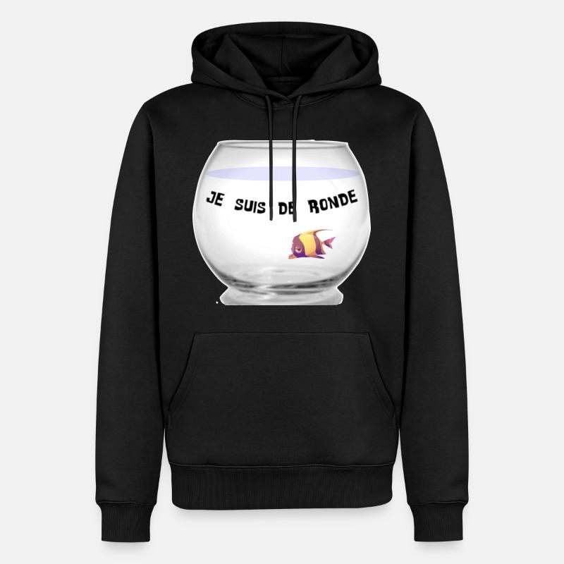 Poisson - Sweat à capuche Premium bio Homme - noir