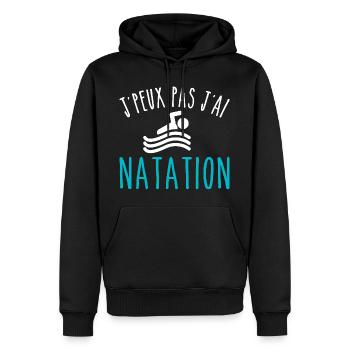 Schwimmen Ich kann nicht schwimmen Schwimmer - Männer Premium Bio Hoodie - Schwarz - Vorne - Nico (187cm)