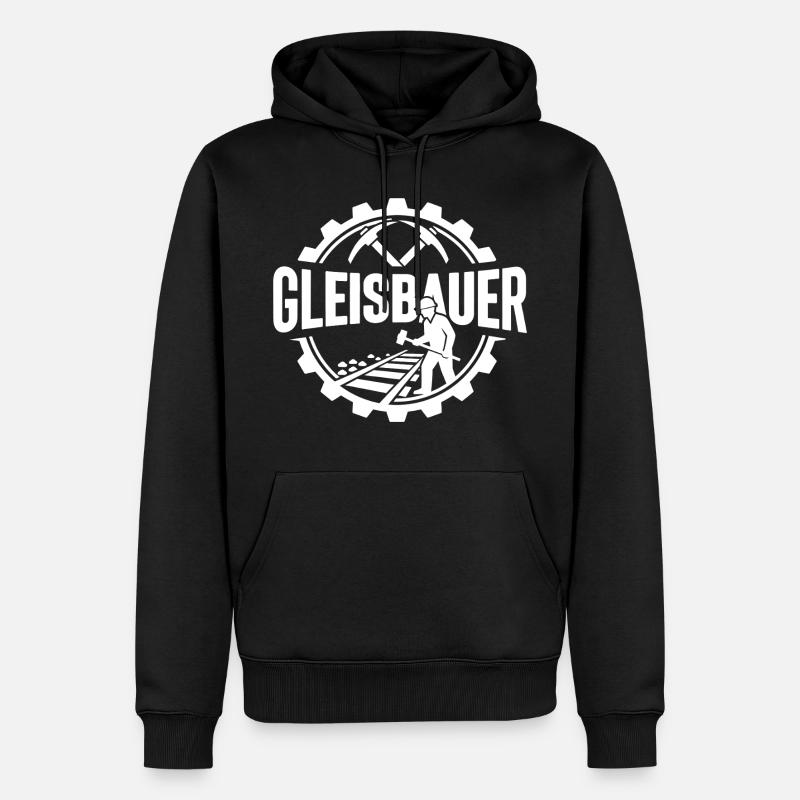 Track Builder Construction Site Railway - Men’s Premium Organic Hoodie - black