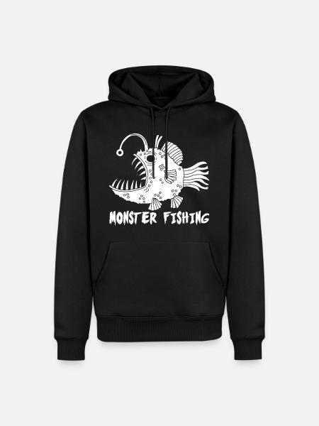 Weißer Tiefseefisch - Männer Premium Bio Hoodie - Schwarz