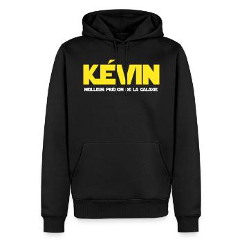 Kevin bester Name der Galaxie - Männer Premium Bio Hoodie - Schwarz - Vorne - Nico (187cm)