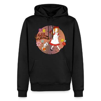 Alice Au Pays Des Merveilles Voyage Découverte - Sweat à capuche Premium bio Homme - noir - Devant - Nico (187cm)